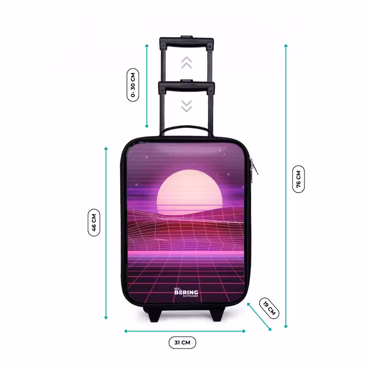 Children's suitcase - Grid landscape with sun — 3