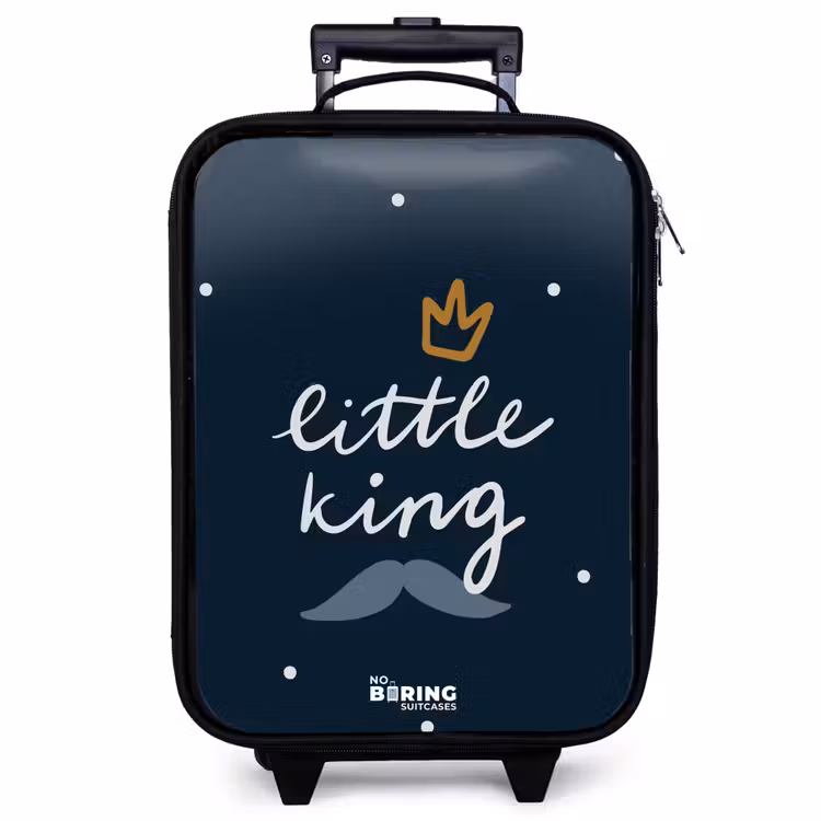 Children's suitcase - Little king with polka dots — 1