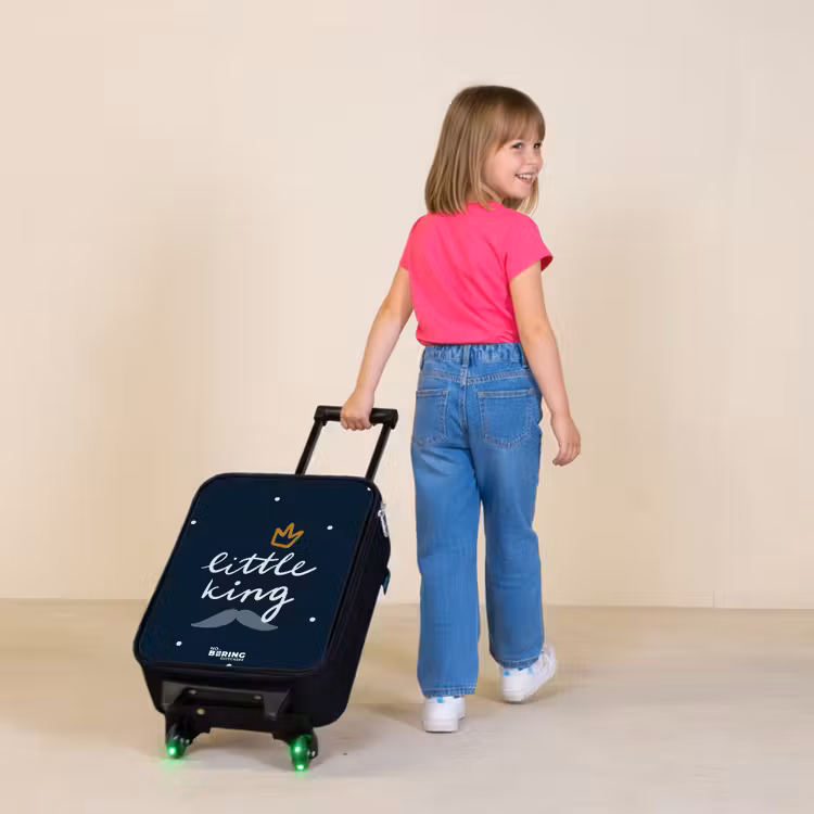 Children's suitcase - Little king with polka dots — 2