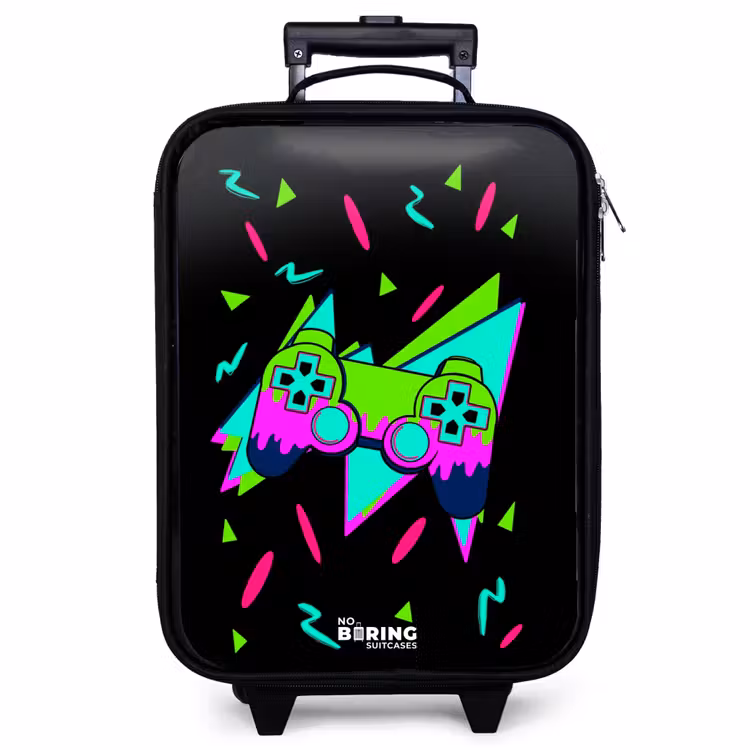 Children's suitcase - Neon controller on black — 1