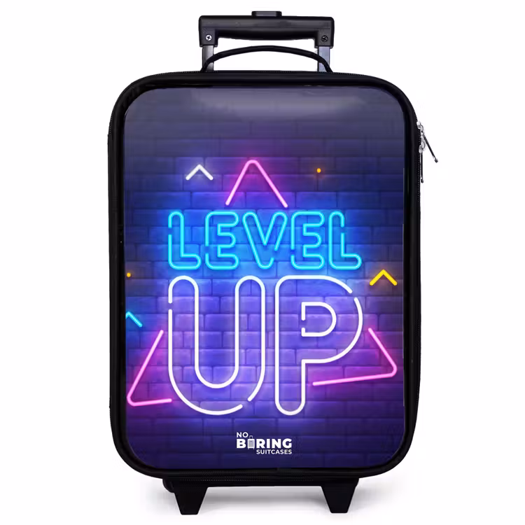 Children's suitcase - Neon letters on a brick wall — 1