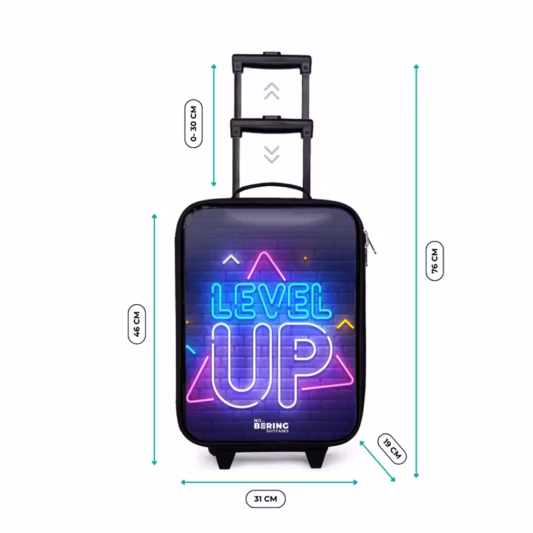 Children's suitcase - Neon letters on a brick wall — 3