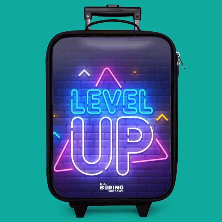 Children's suitcase - Neon letters on a brick wall — 4