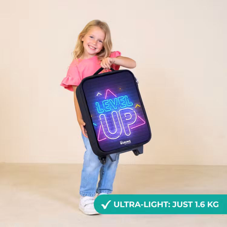 Children's suitcase - Neon letters on a brick wall — 5