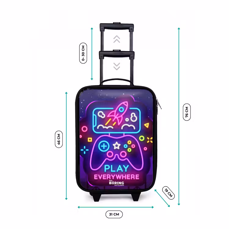 Children's suitcase - Neon sign with controller — 3