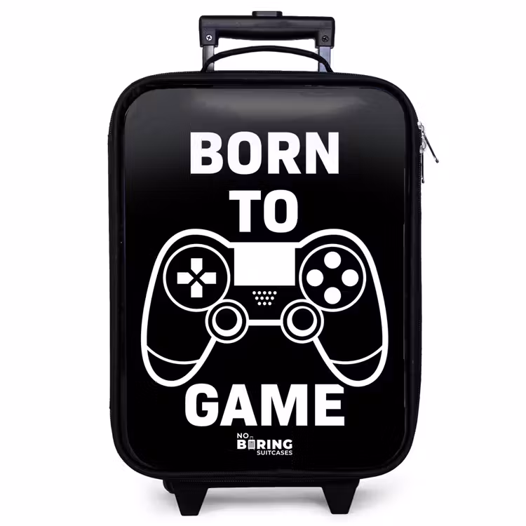 Children's suitcase - Qoute with controller in black and white — 1