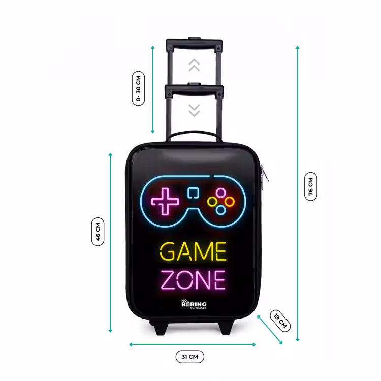 Children's suitcase - Qoute with neon colors — 3