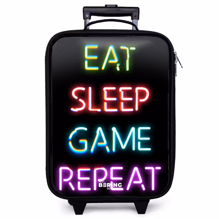 Children's suitcase - Qoute with neon lights — 1