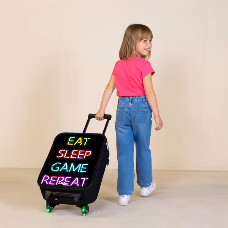 Children's suitcase - Qoute with neon lights — 2