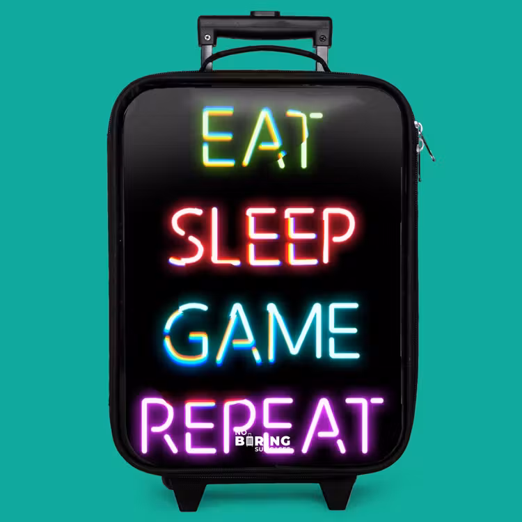 Children's suitcase - Qoute with neon lights — 4