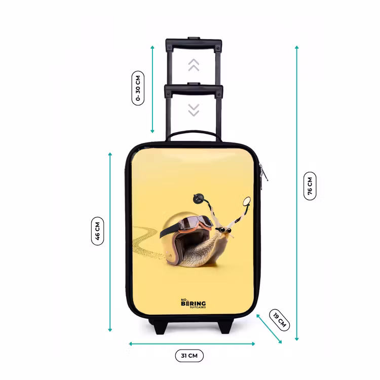 Children's suitcase - Snail with motorcycle helmet — 3