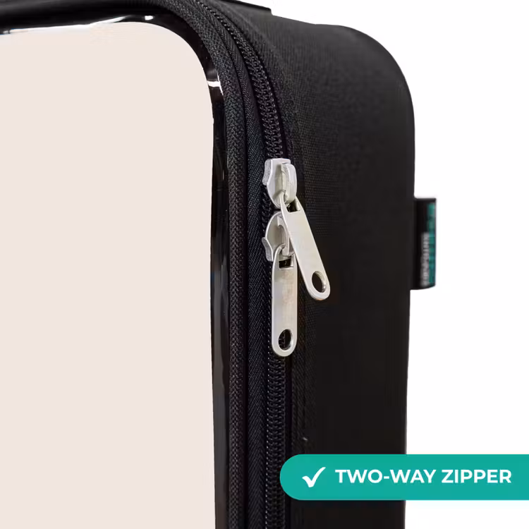 Children's suitcase - Zebra portrait drawing with beige background — 6