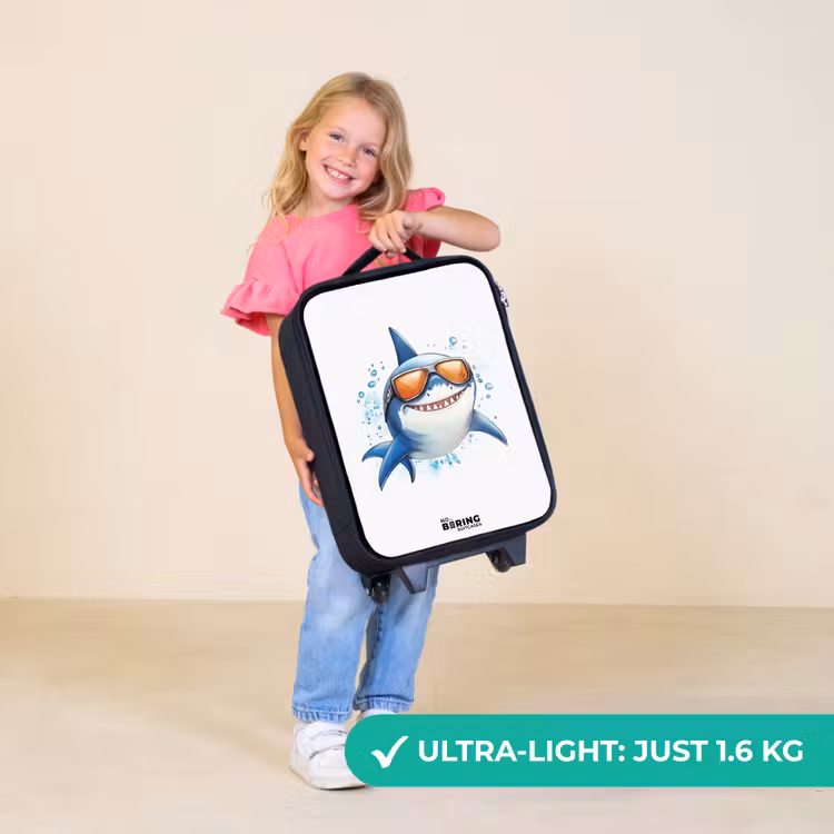 Children's suitcase - Cool shark with sunglasses in the water — 5