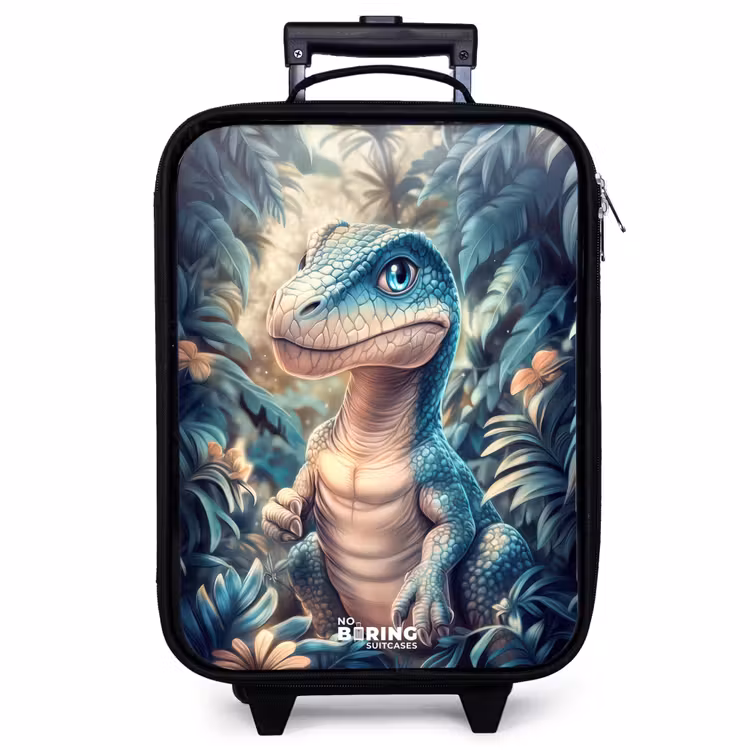 Children's suitcase - Dino in mystical jungle with moonlight — 1