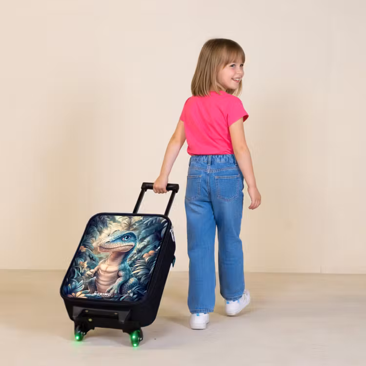 Children's suitcase - Dino in mystical jungle with moonlight — 2
