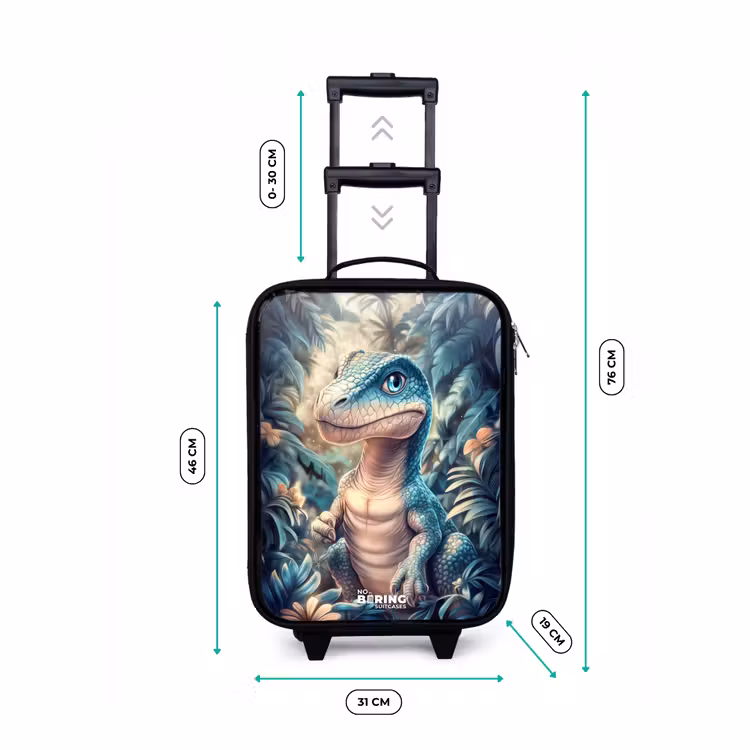 Children's suitcase - Dino in mystical jungle with moonlight — 3