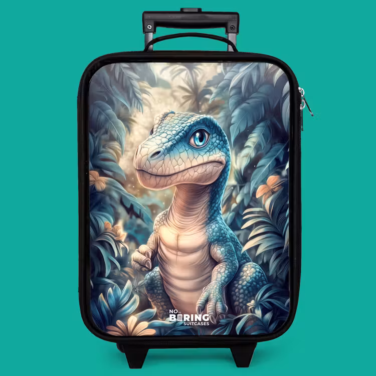 Children's suitcase - Dino in mystical jungle with moonlight — 4