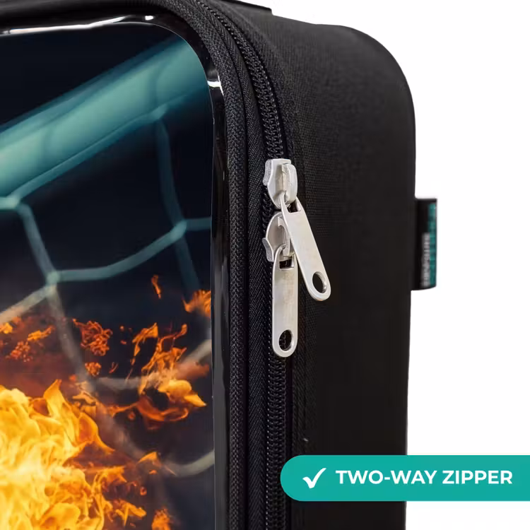 Children's suitcase - Fire soccer captured in goal net — 6
