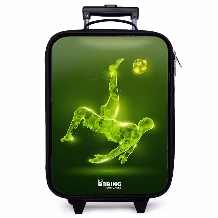 Children's suitcase - Green neon embrace in action — 1