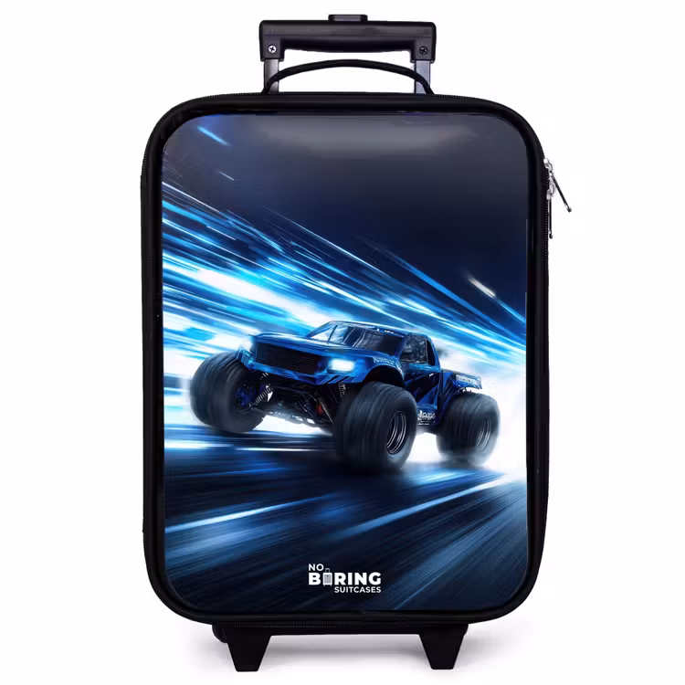 Children's suitcase - Monster truck races through light speed — 1