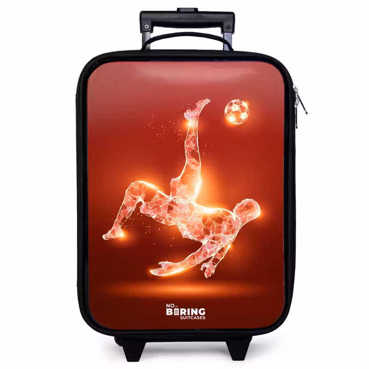 Children's suitcase - Red glowing soccer player in action — 1