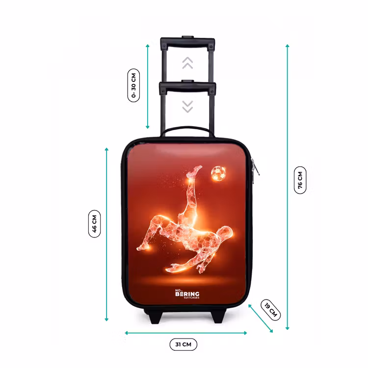 Children's suitcase - Red glowing soccer player in action — 3
