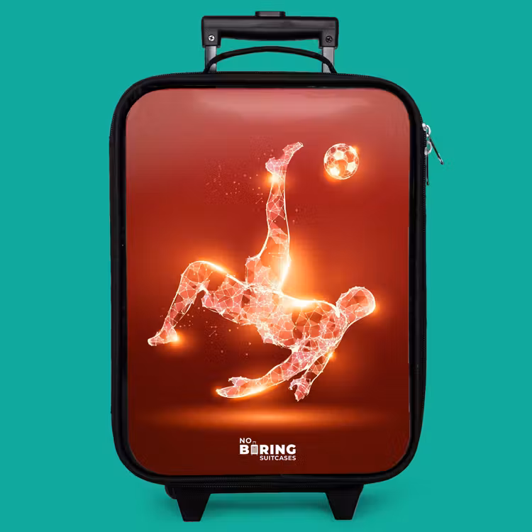 Children's suitcase - Red glowing soccer player in action — 4
