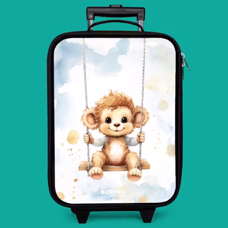 Children's suitcase - Rocking monkey made of watercolor — 4