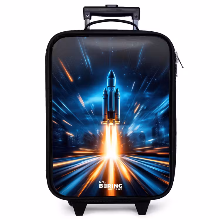 Children's suitcase - Space rocket takes off in nocturnal light show — 1