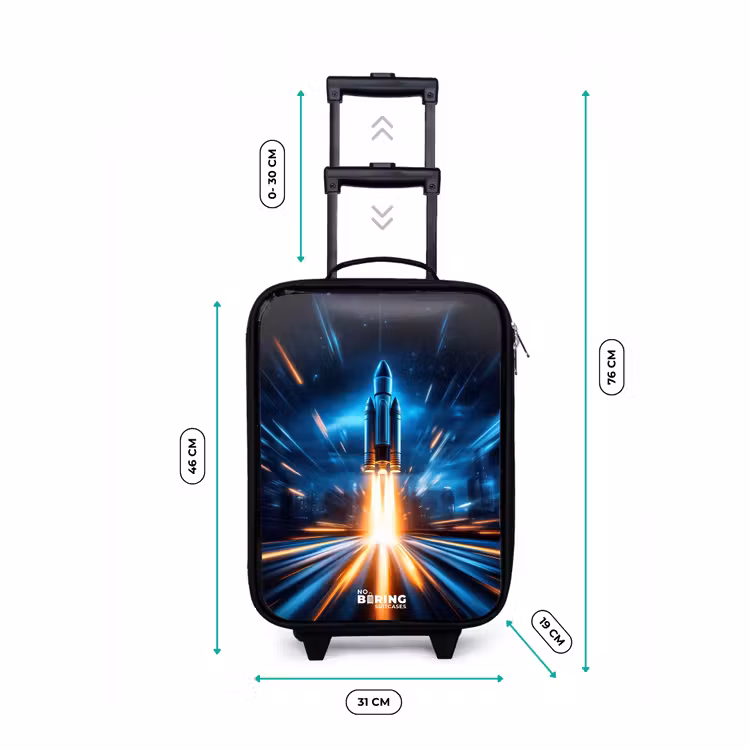 Children's suitcase - Space rocket takes off in nocturnal light show — 3