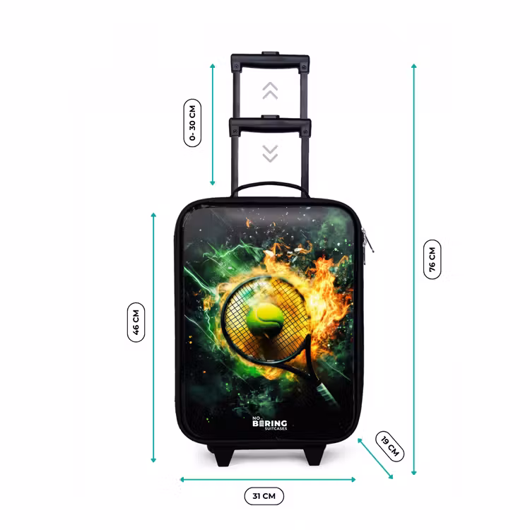 Children's suitcase - Tennis ball in flames on powerful smash — 3