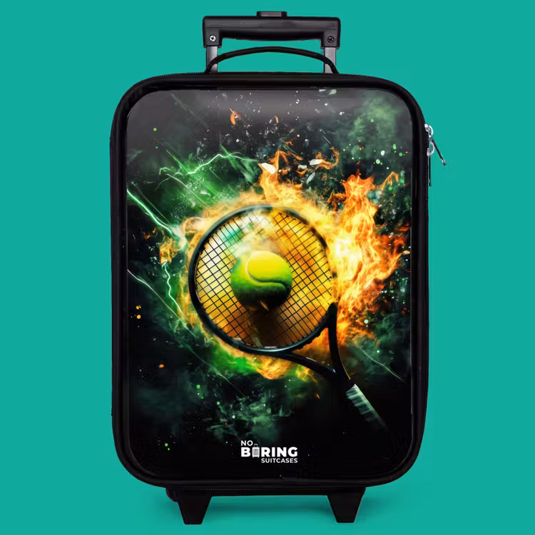 Children's suitcase - Tennis ball in flames on powerful smash — 4