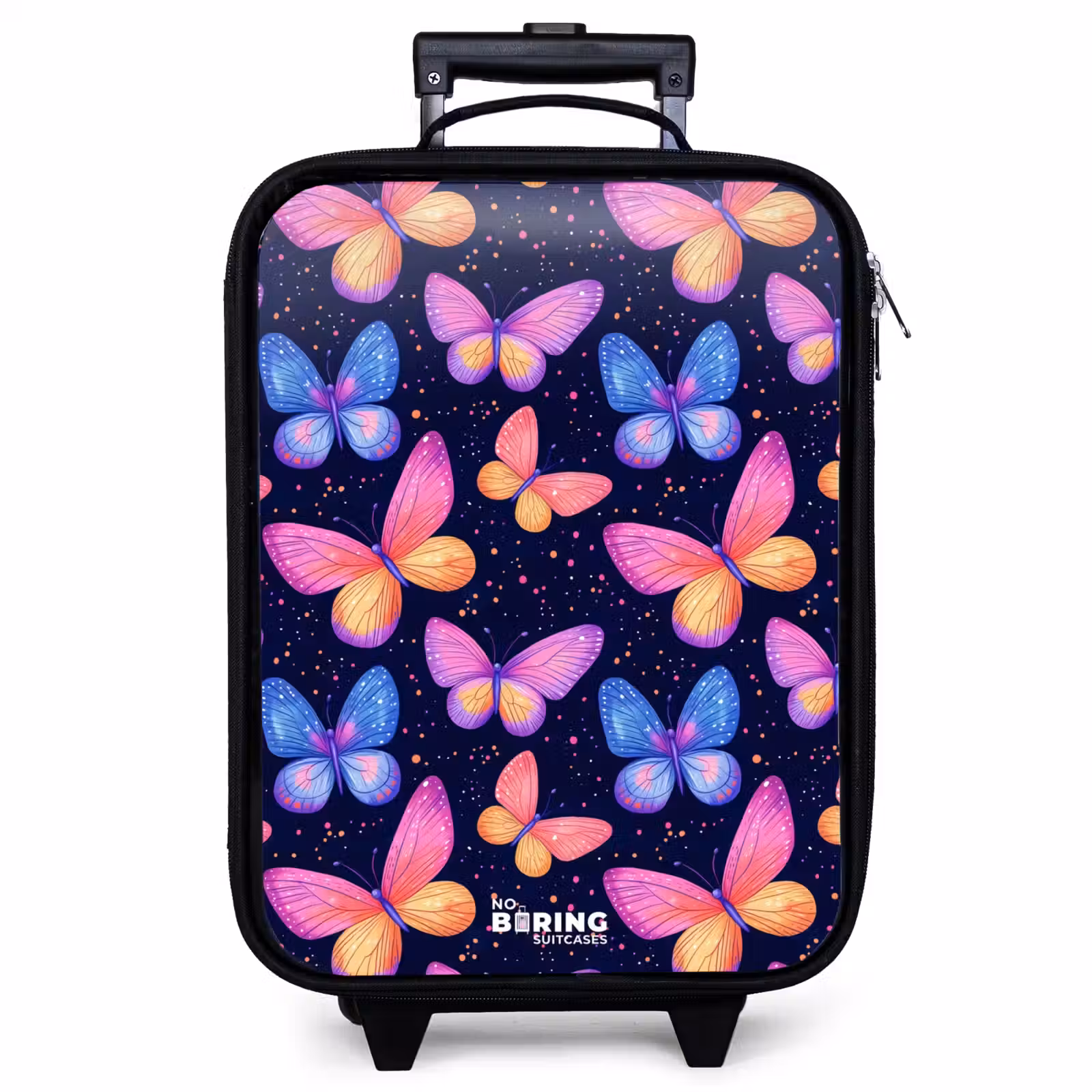 Children's suitcase - Colorful butterflies in pink and blue — 1