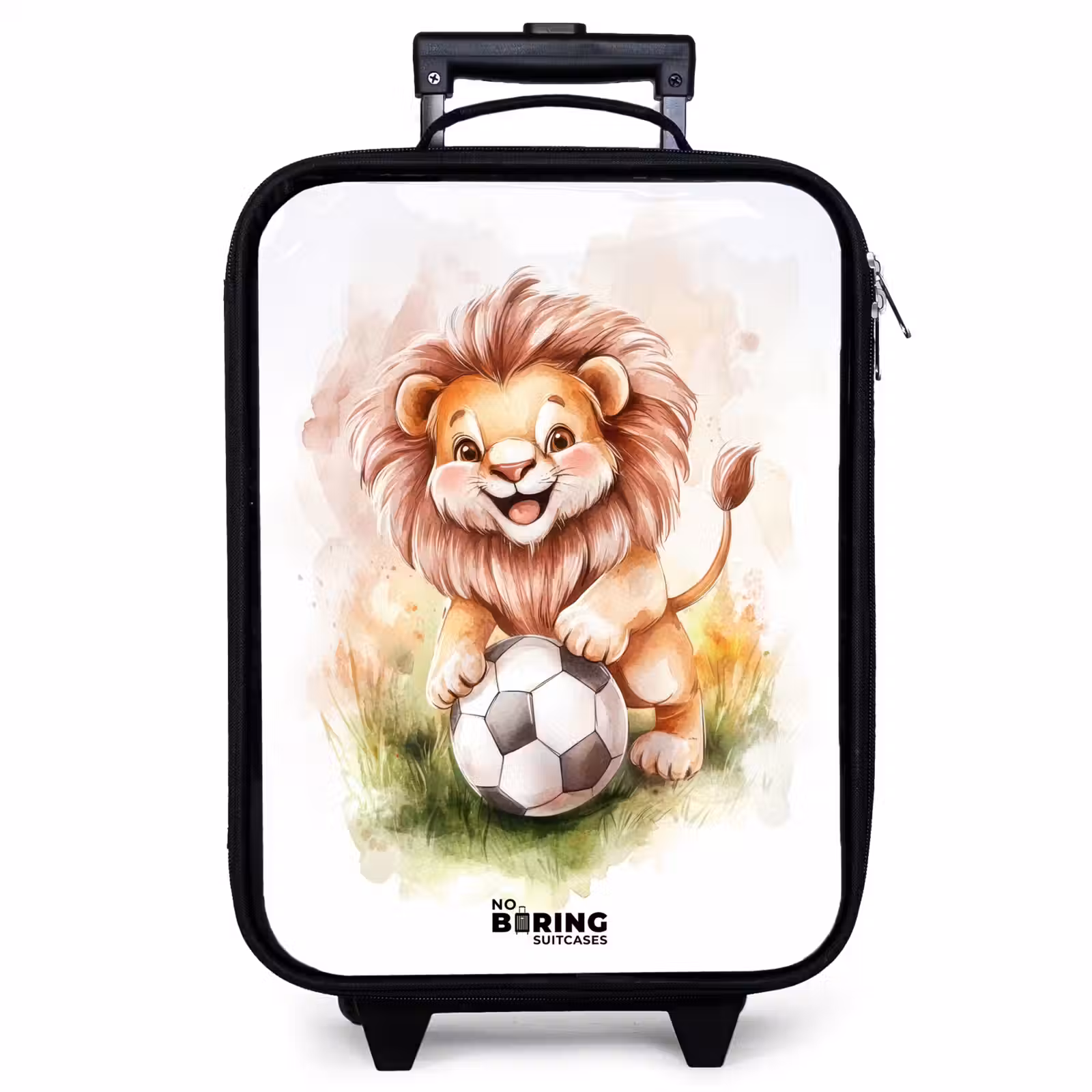 Children's suitcase - Playful lion with soccer on lawn — 1