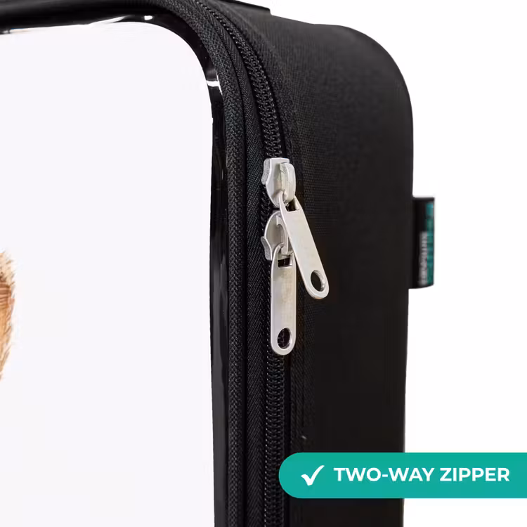 Children's suitcase - Brown bunny with pink bubbles — 6