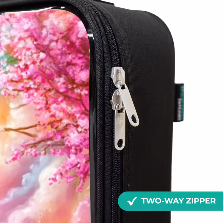 Children's suitcase - Deer with a lamb in pastel flower field — 6