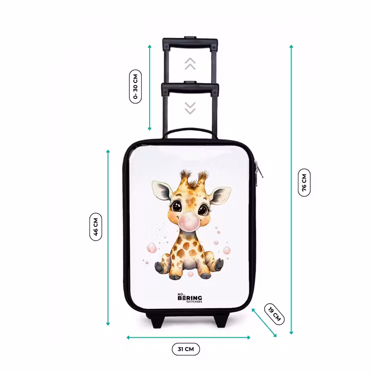 Children's suitcase - Giraffe with pink gumball — 3