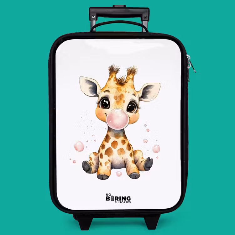 Children's suitcase - Giraffe with pink gumball — 4