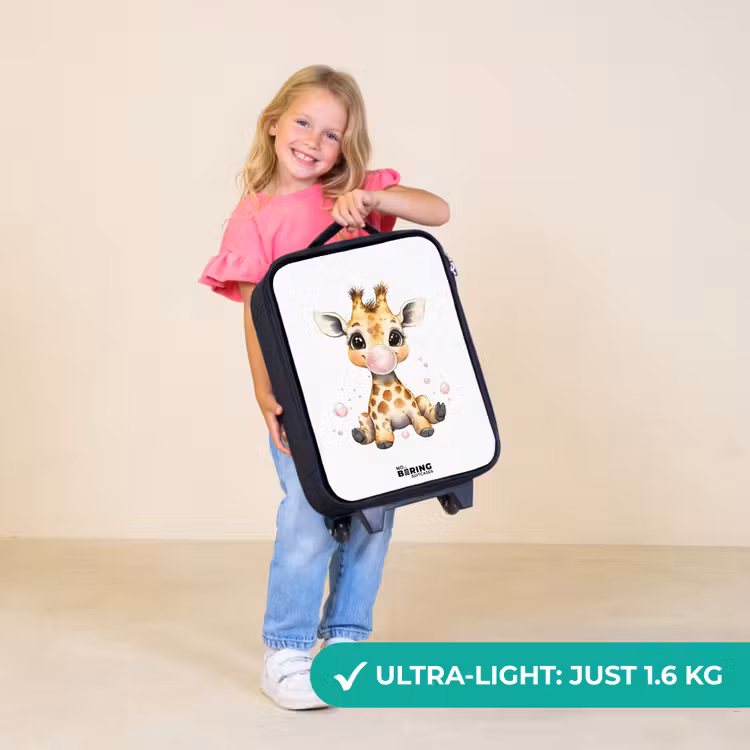 Children's suitcase - Giraffe with pink gumball — 5