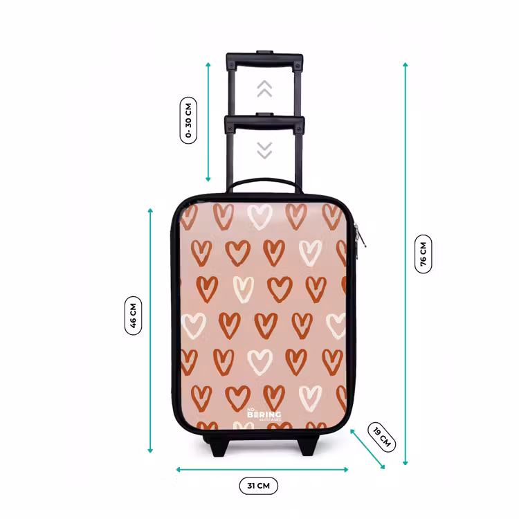 Children's suitcase - Heart pattern in pink and white — 3