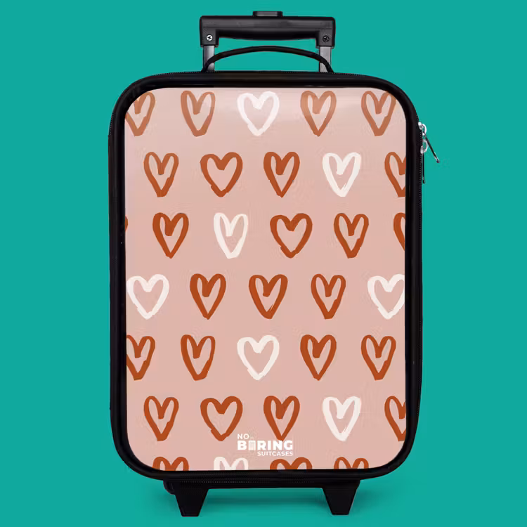 Children's suitcase - Heart pattern in pink and white — 4