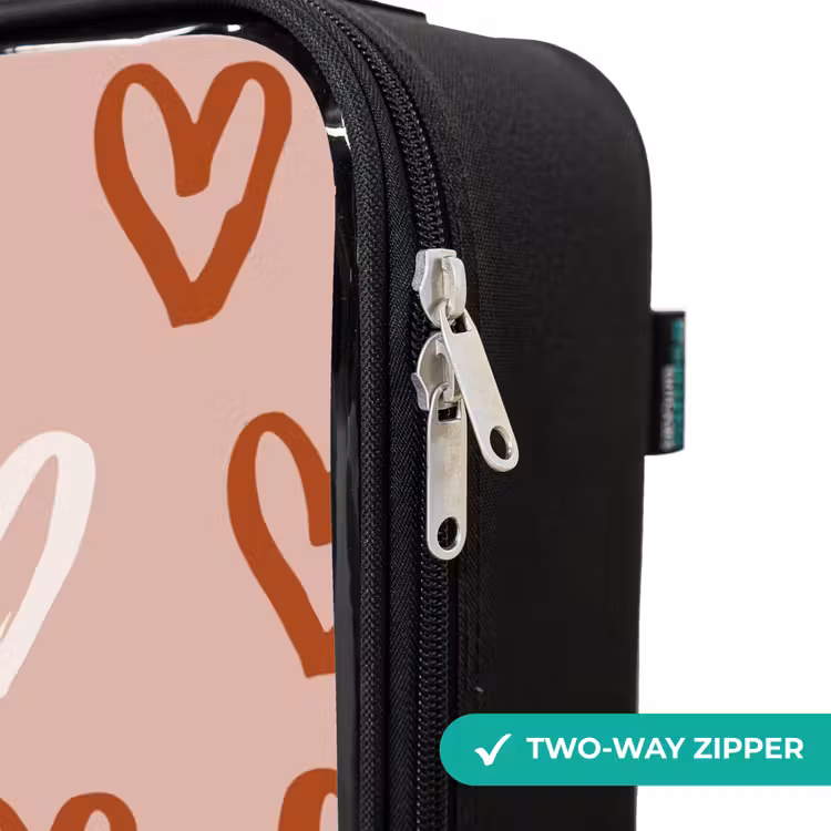 Children's suitcase - Heart pattern in pink and white — 6