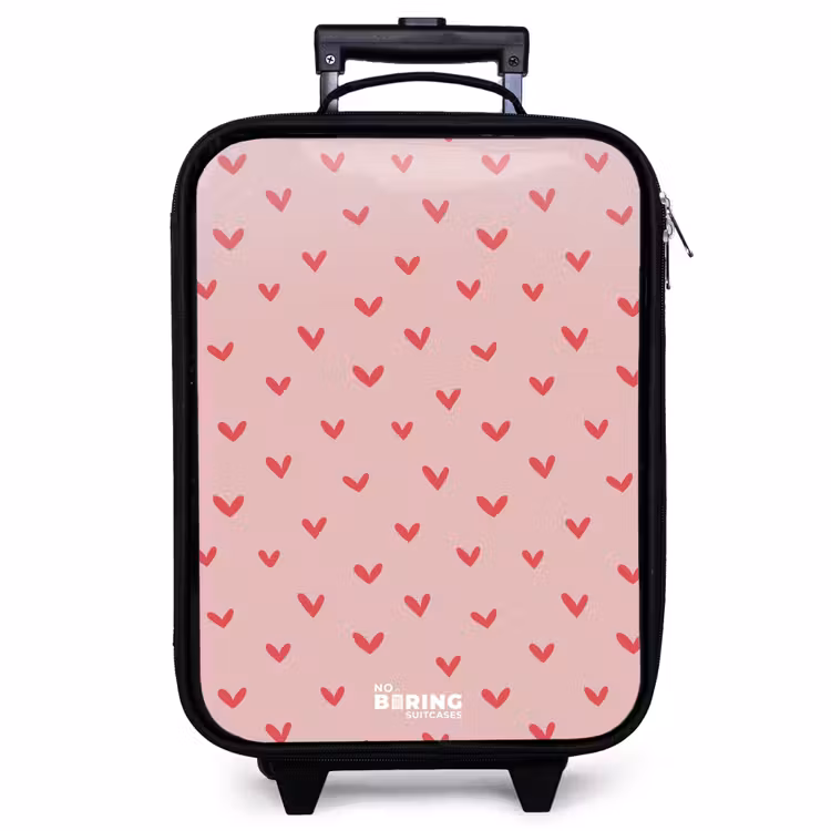 Children's suitcase - Heart pattern with pink colors — 1
