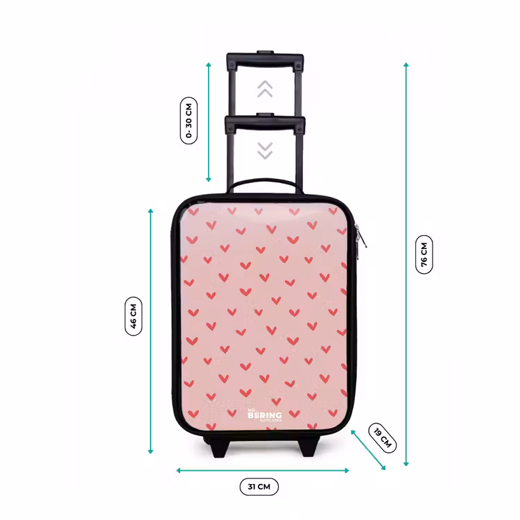 Children's suitcase - Heart pattern with pink colors — 3