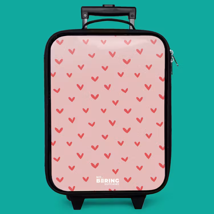 Children's suitcase - Heart pattern with pink colors — 4