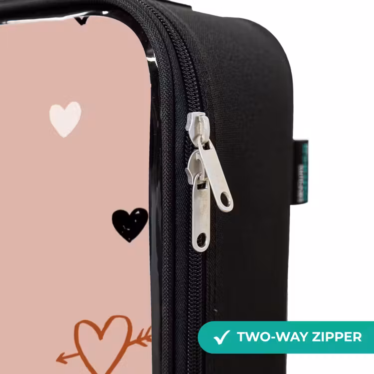 Children's suitcase - Hearts with arrows in black, white and pink — 6