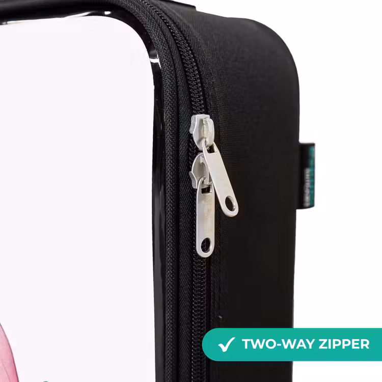 Children's suitcase - Mermaid with pink hair and blue tail among bubbles — 6
