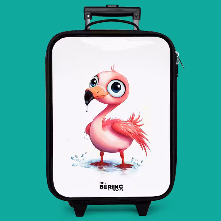 Children's suitcase - Pink flamingo in the water — 4
