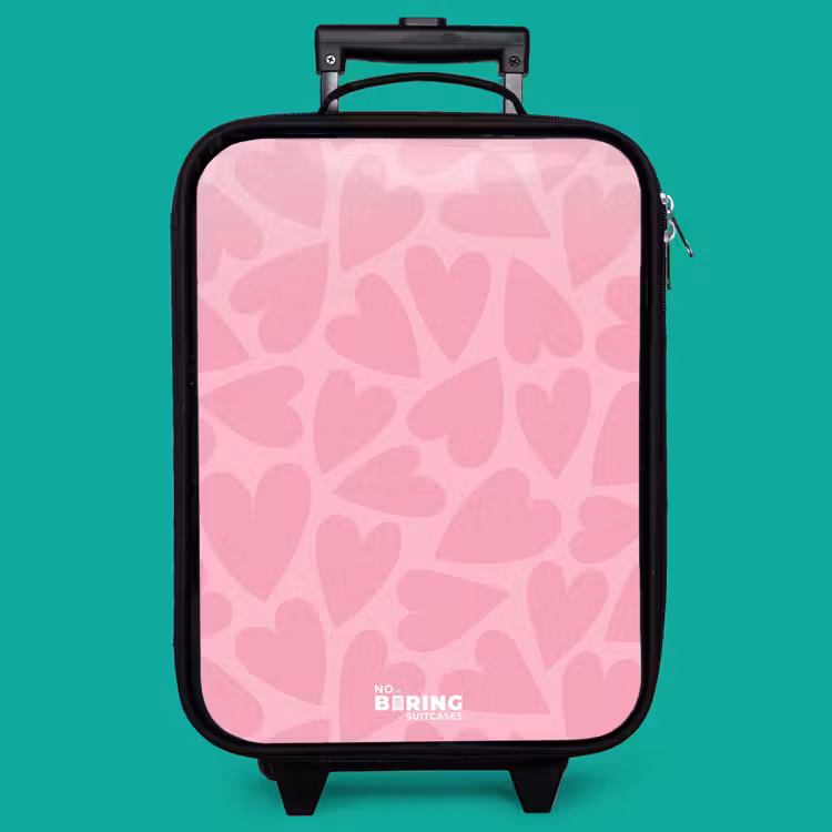 Children's suitcase - Pink hearts pattern — 4