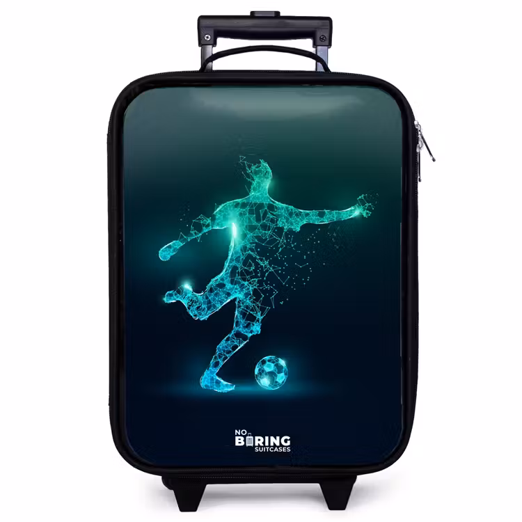 Children's suitcase - Soccer player forcefully kicks in digital form — 1